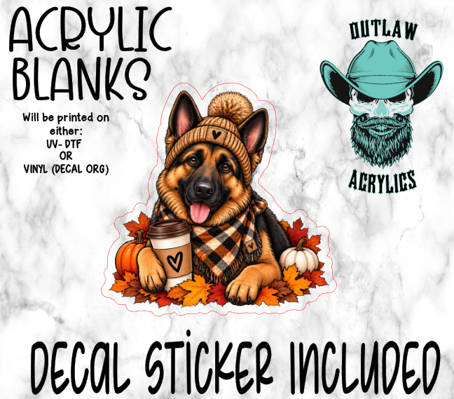 Fall German Acrylic & Decal Set