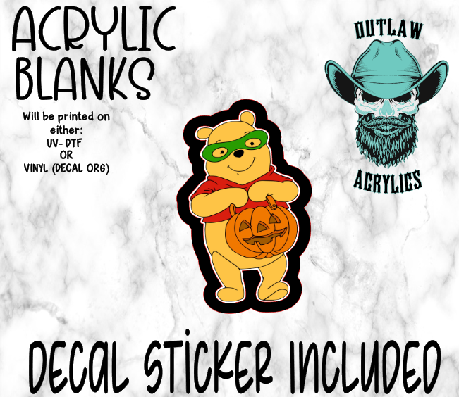 Halloween Bear Acrylic & Decal Set