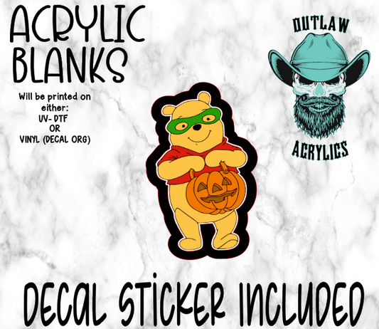 Halloween Bear Acrylic & Decal Set
