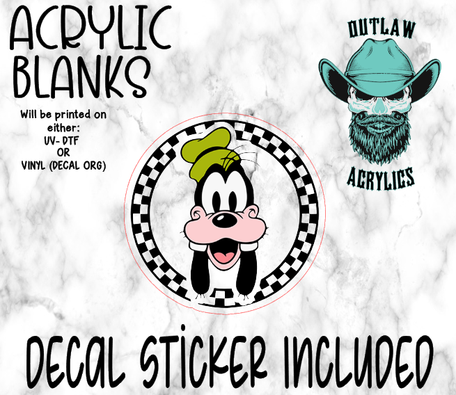 Goof Face Acrylic & Decal Set