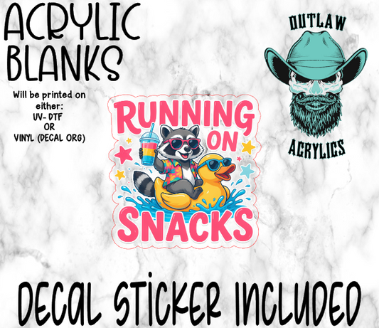 Running On Snacks Acrylic & Decal Set