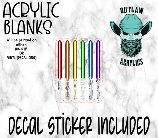Light Sticks Acrylic & Decal Set