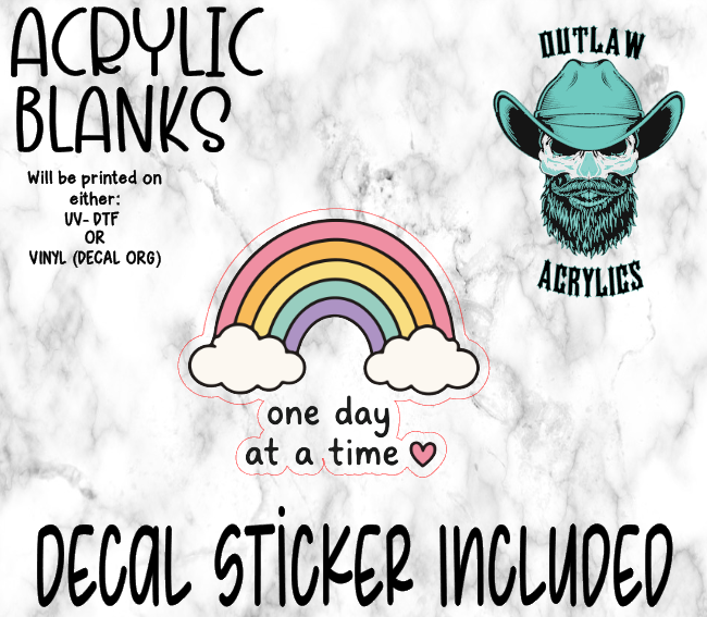 One Day At A Time Acrylic & Decal Set