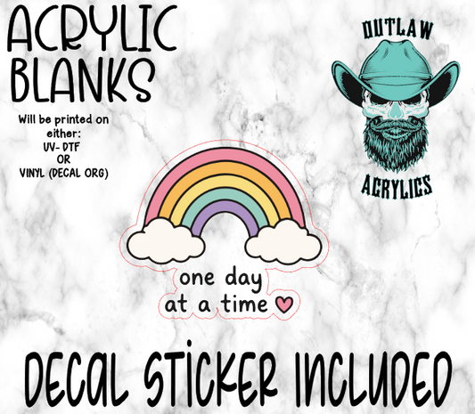 One Day At A Time Acrylic & Decal Set