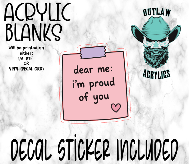 Dear Me Acrylic & Decal Set
