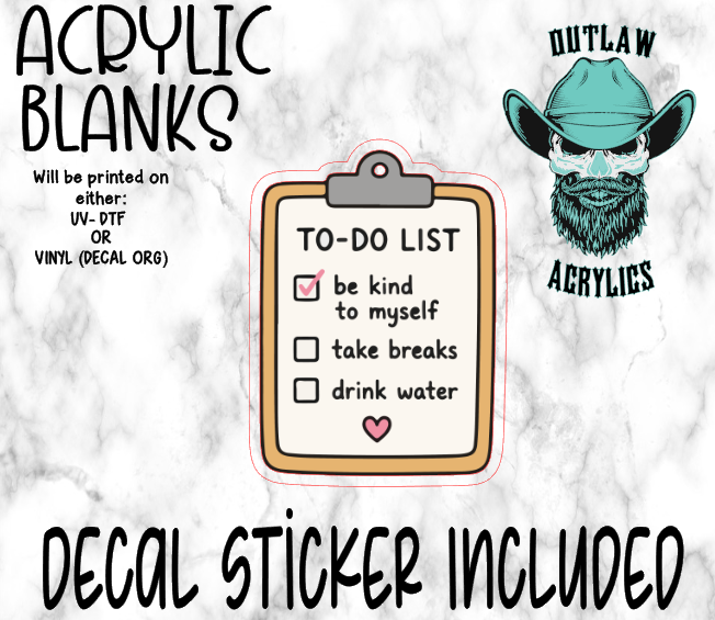 My List Acrylic & Decal Set