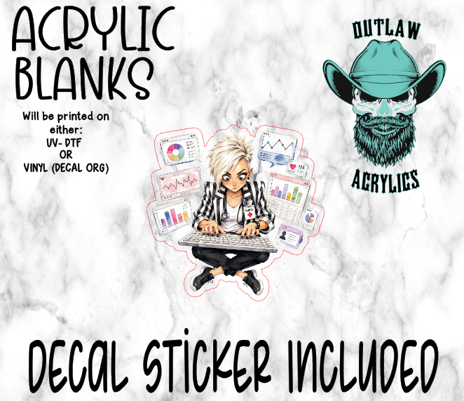 Nurse Charting Director Acrylic & Decal Set