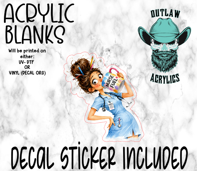 Nurse Jet Fuel Acrylic & Decal Set