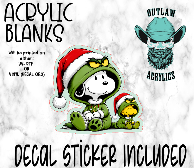 Green Dog Costume Acrylic & Decal Set