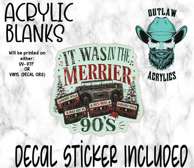 Merrier In The 90'S Acrylic & Decal Set
