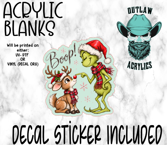 Green Guy Boop Acrylic & Decal Set