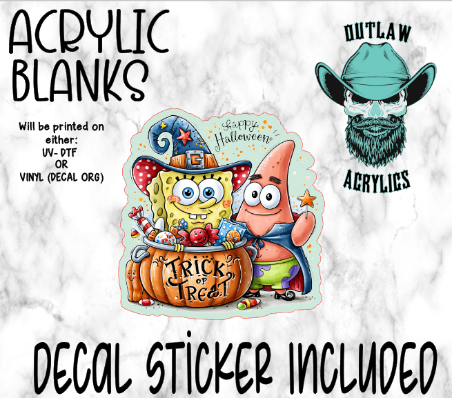 Star & Sponge Halloween Acrylic & Decal Set