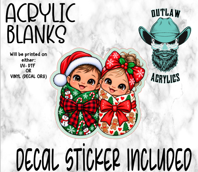 Christmas Newborn Acrylic & Decal Set