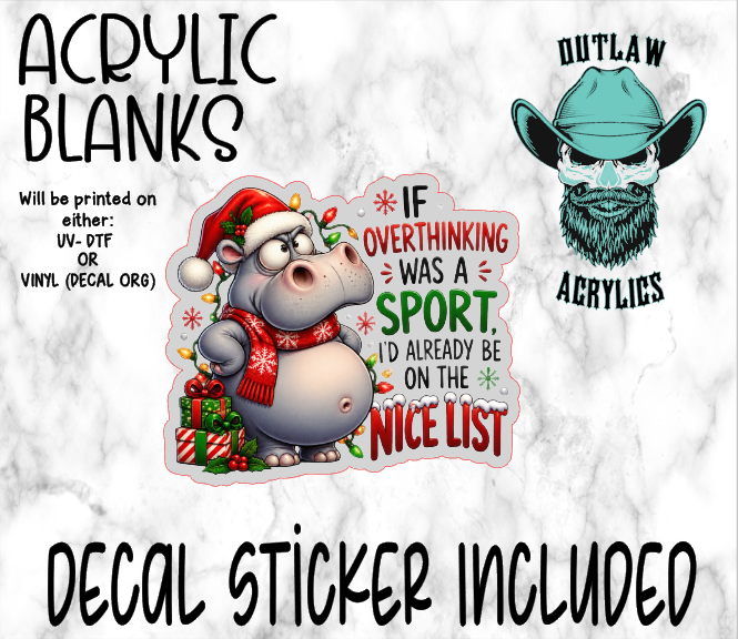 Overthinking Sport Acrylic & Decal Set
