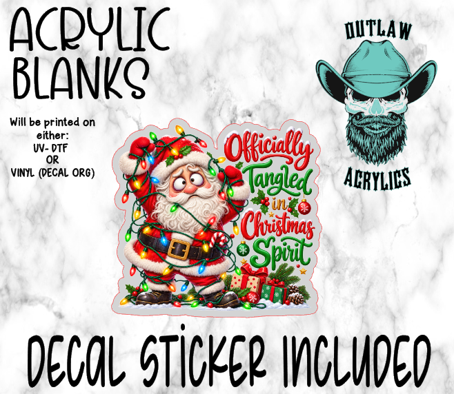 Tangled Christmas Spirit Acrylic & Decal Set