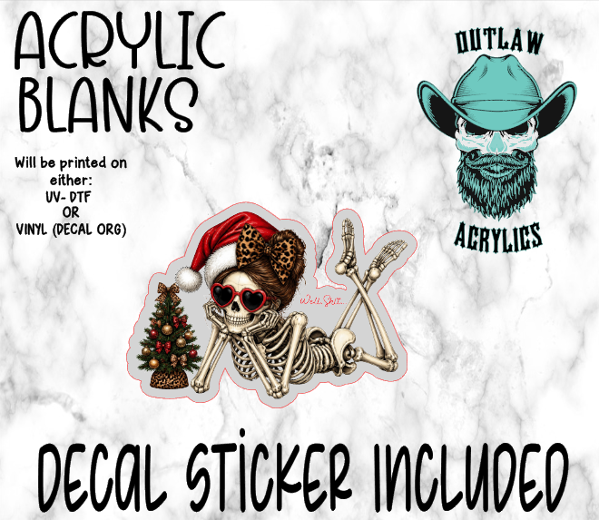 Well Poop Christmas Skele Tree Acrylic & Decal Set