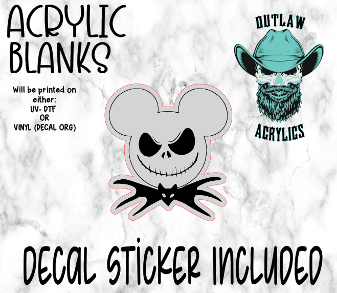 Nightmare Triple Circle Guy Face Acrylic & Decal Set