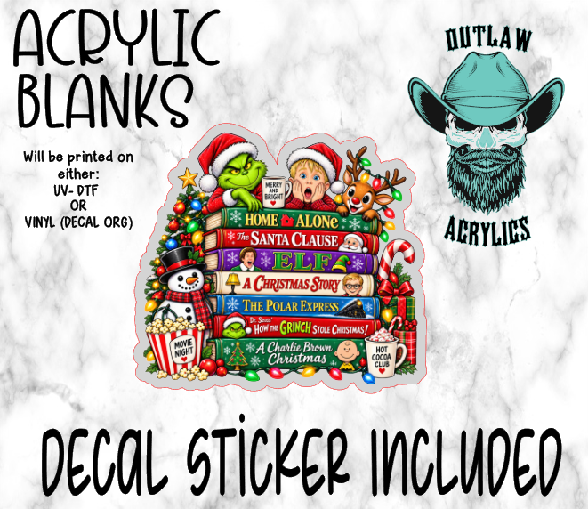 Christmas Movies Acrylic & Decal Set