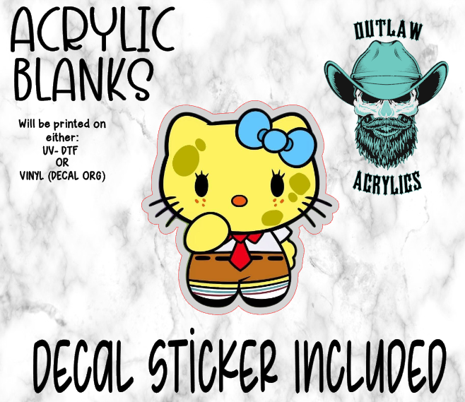 Cat Sponge Acrylic & Decal Set