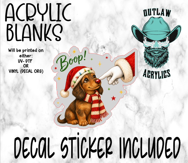 Boop Daschund Sandt Hand Acrylic & Decal Set