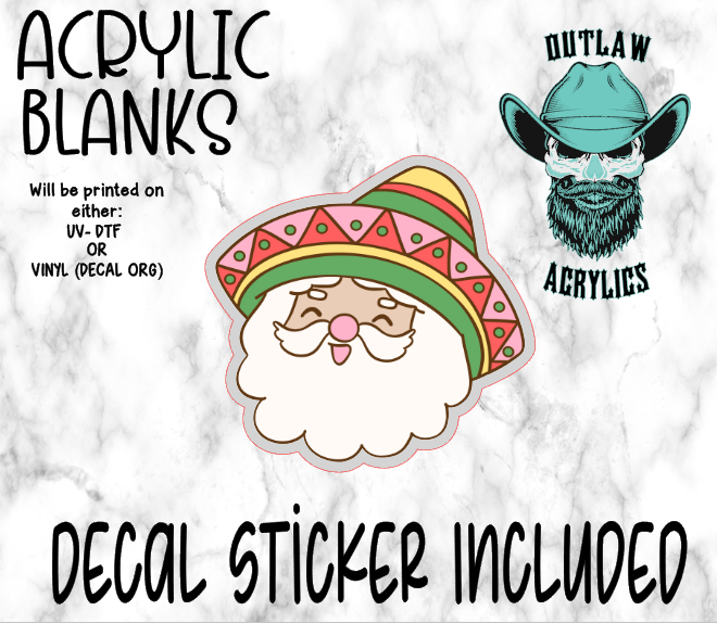 Santa Concha Face Acrylic & Decal Set