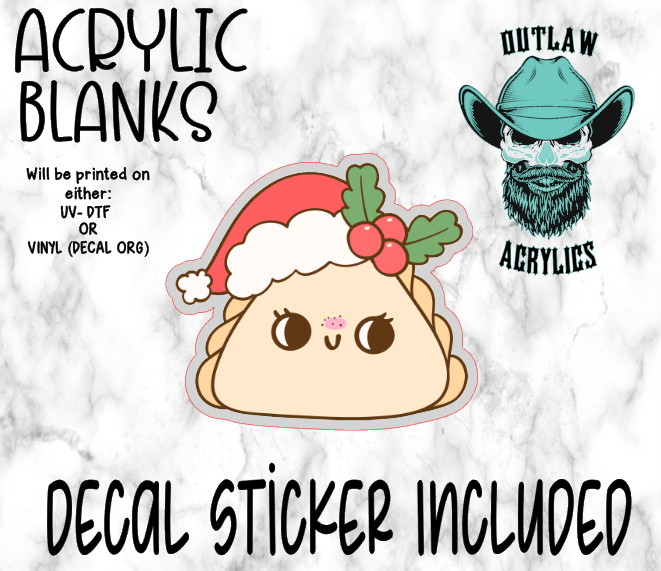Empanada Christmas Acrylic & Decal Set