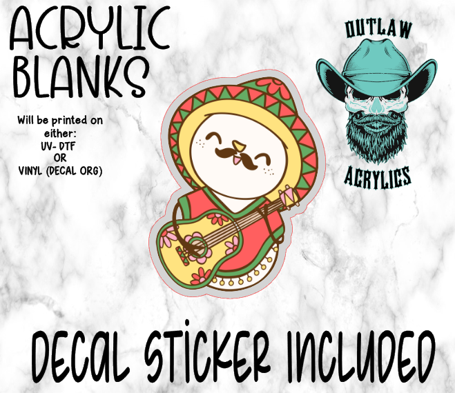 Snowman Concha Theme Acrylic & Decal Set
