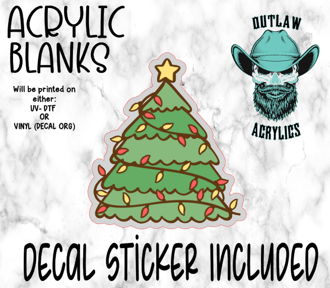 Christmas Tree Concha Acrylic & Decal Set