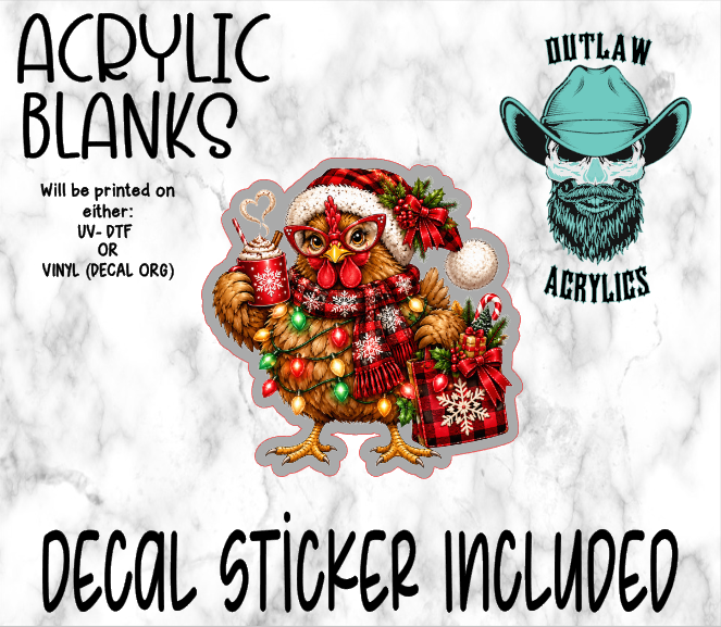 Lady Chicken Lights Acrylic & Decal Set