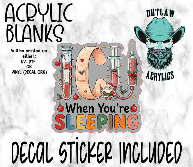 ICU Sleeping Acrylic & Decal Set
