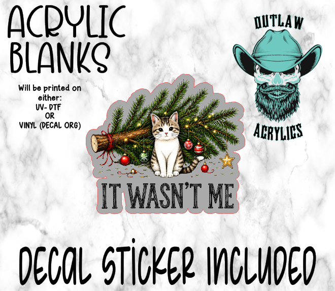 It Wasn't Me Acrylic & Decal Set