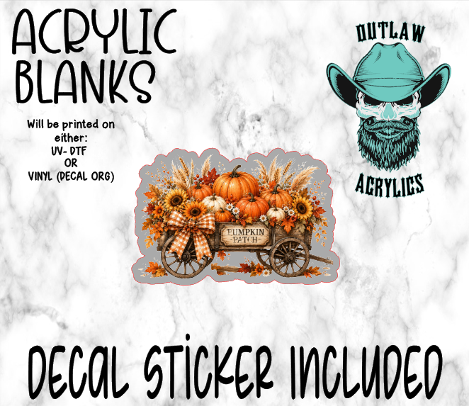 Harvest Fall Wagon Acrylic & Decal Set