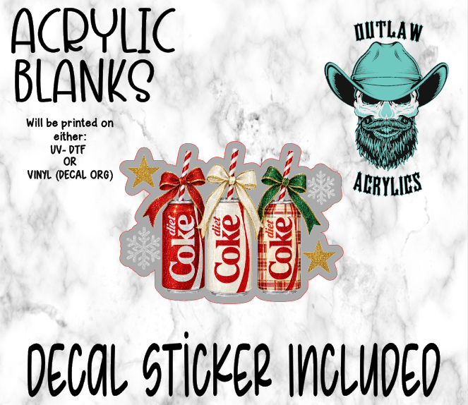 Just A Splash Of Diet Coke Acrylic & Decal Set