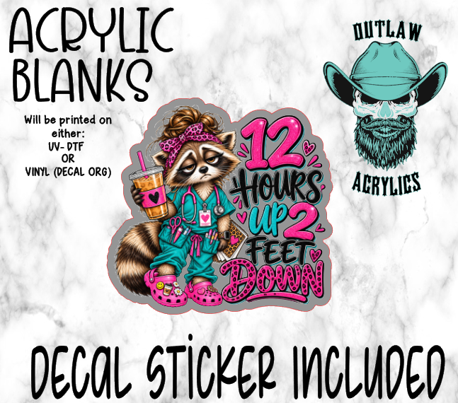 12 Hours Acrylic & Decal Set