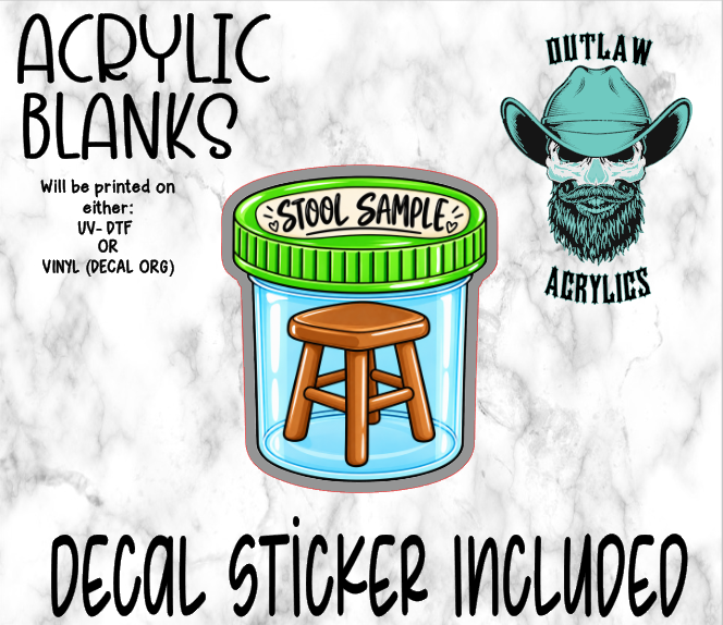 Stool Sample Acrylic & Decal Set