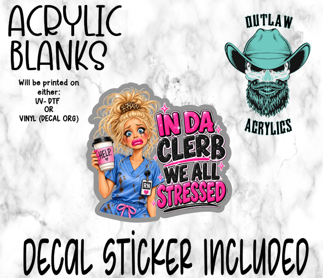 In Da Clerb Acrylic & Decal Set