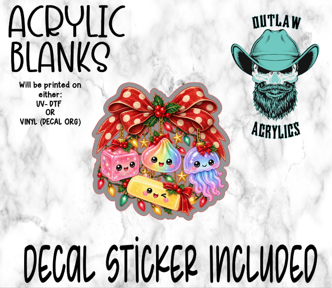 Squishy Bow Acrylic & Decal Set