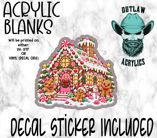 Gingerbread House Acrylic & Decal Set