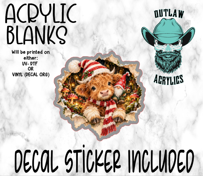 Peaking Highland Gnome Acrylic & Decal Set