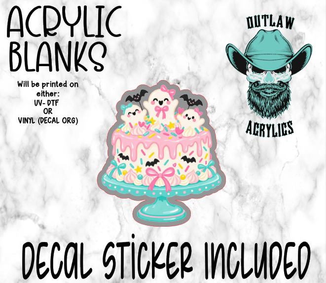 Ghost Cake Acrylic & Decal Set