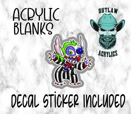 Beetlejuice Stitch Acrylic & Decal Set