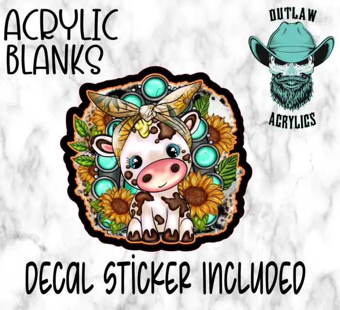 Baby Cow Acrylic & Decal Set - Outlaw Acrylics