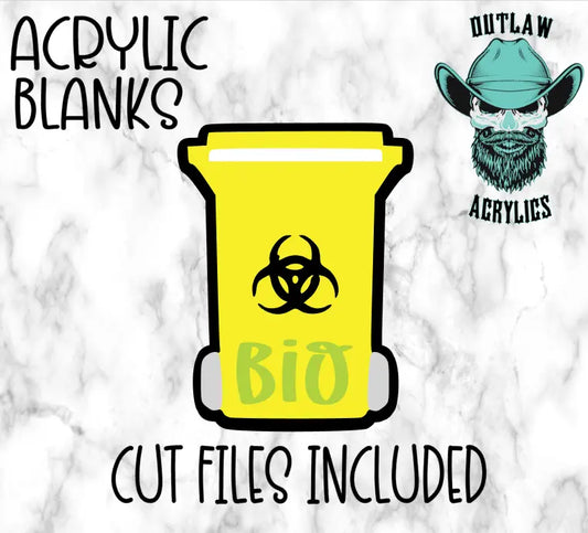 Bio Hazard Badge Reel Acrylic - Outlaw Acrylics