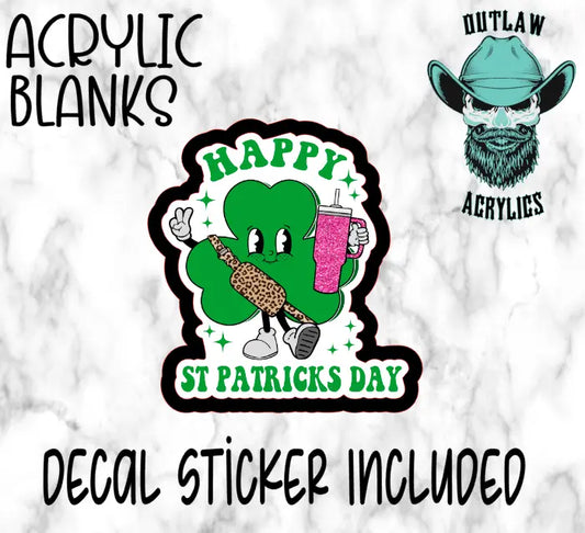 Boujee Shamrock Acrylic & Decal Set - Outlaw Acrylics