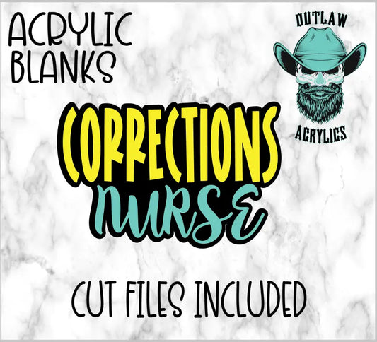 Corrections Nurse Badge Reel Acrylic - Outlaw Acrylics