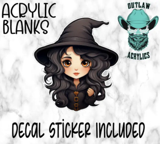 Cute Witch Acrylic & Decal Set - Outlaw Acrylics