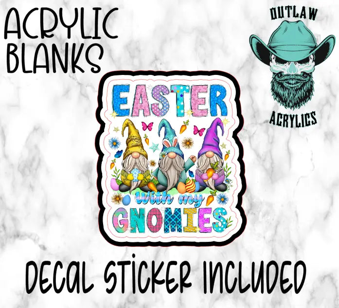 Easter Gnomes Acrylic & Decal Set - Outlaw Acrylics