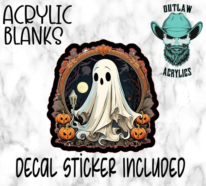 Halloween Ghost Acrylic & Decal Set - Outlaw Acrylics