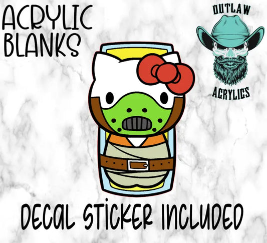 Hannibal Lecter Kitty Acrylic & Decal Set - Outlaw Acrylics