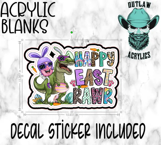 Happy Eastrawr Acrylic & Decal Set - Outlaw Acrylics